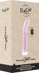 Розовый вибратор с загнутым кончиком Jet - 16,9 см. (Цвет: розовый)