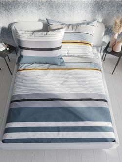 Постельное белье сатин Milky Garden "Alaska" 2-спальное Наволочка 70х70 см 2 шт Простынь 240x215 см Пододеяльник 175x215 см