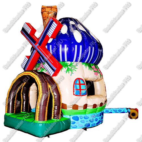 Коммерческий надувной батут "Грибной домик"