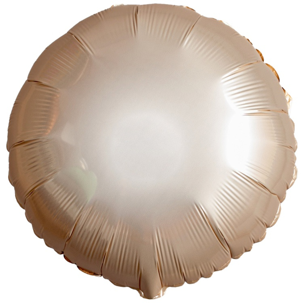 Шар фольгированный Круг 46 см (Золотой)
