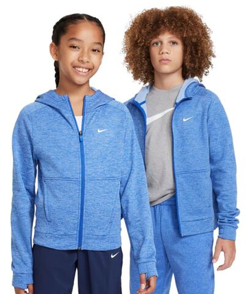 Детская теннисная толстовка Nike Kids Therma-FIT Multi+ Full-Zip Training game royal/polar/white