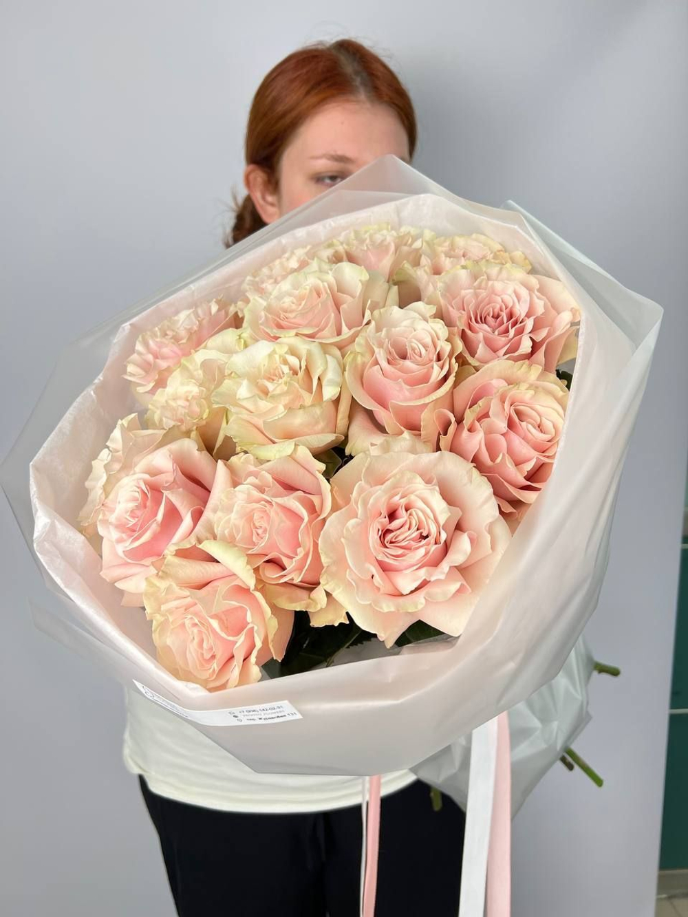 Французские розы , цвет розовый , 3 штуки