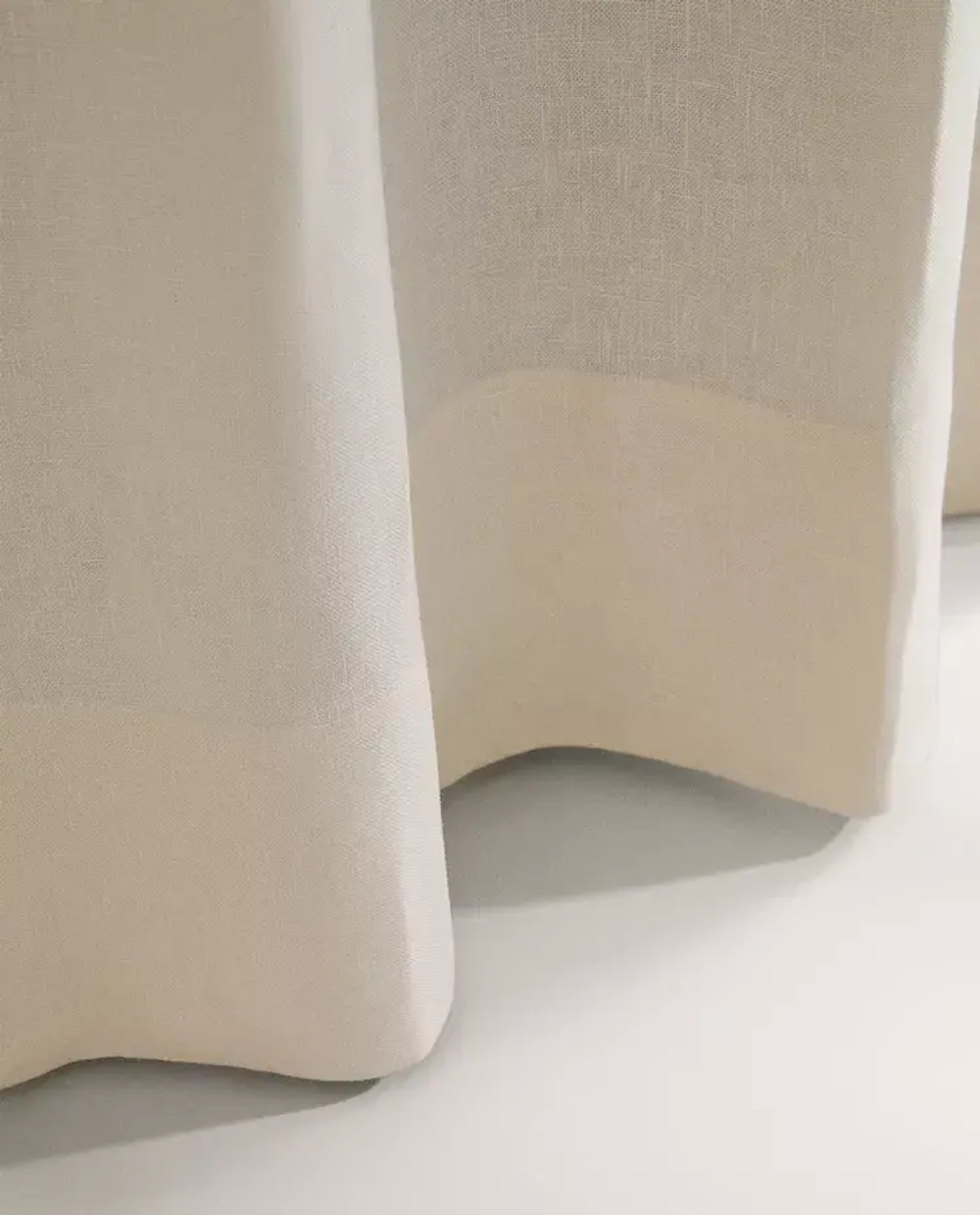 ZARA HOME ЛЬНЯНАЯ ШТОРА БЛЭКАУТ, БЕЛЫЙ