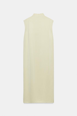 ZARA АТЛАСНОЕ ПЛАТЬЕ С НАВЕСНЫМИ ПЕТЛЯМИ — ZW COLLECTION, ЦВЕТ МОРСКОЙ ВОЛНЫ