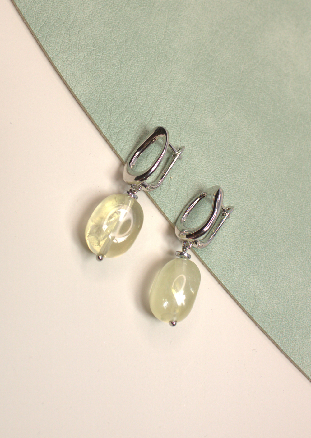 Серьги с лимонным топазом "Лимонное сияние"