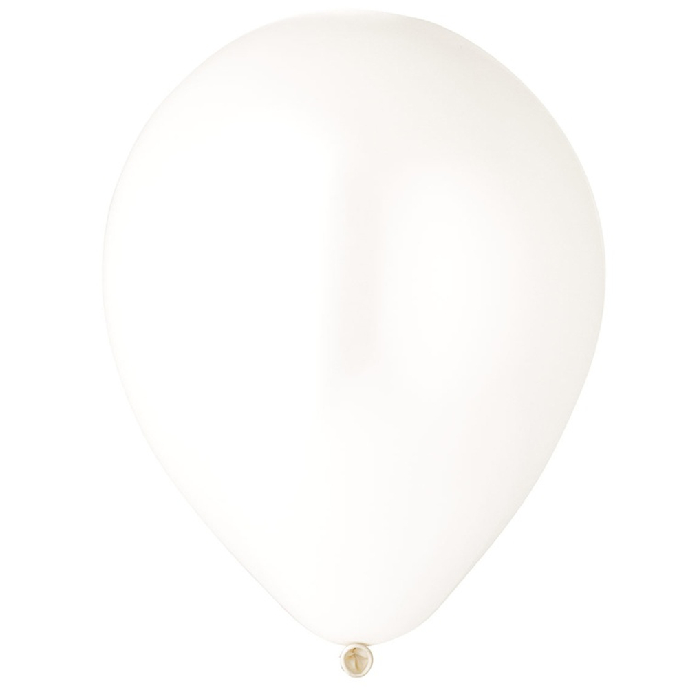 Шар латексный Металлик 13 см (Белый)
