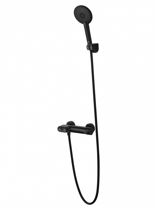 Смеситель для душа с встроенным изливом WONZON & WOGHAND MUSE Corno, Черный матовый (WW-A30902-MB)