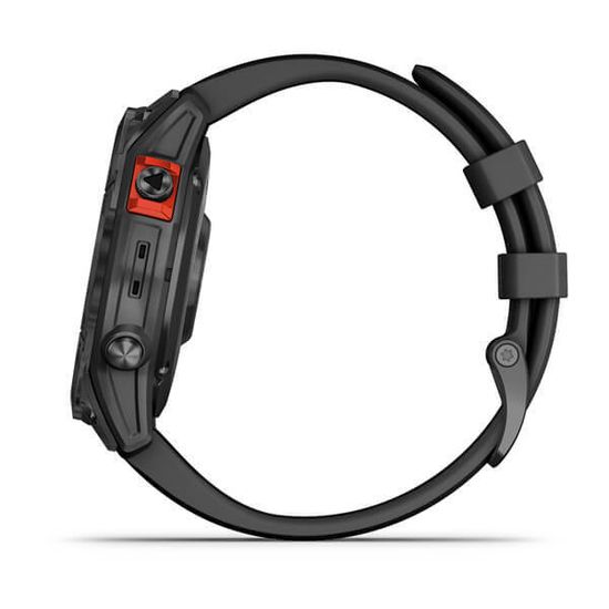 Часы Garmin Fenix 7 Solar, темносерый с черным силиконом 010-02540-11