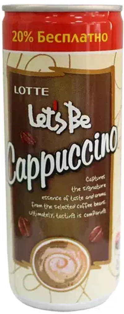 Холодный кофе Lotte Let's Be Капучино, 240 мл