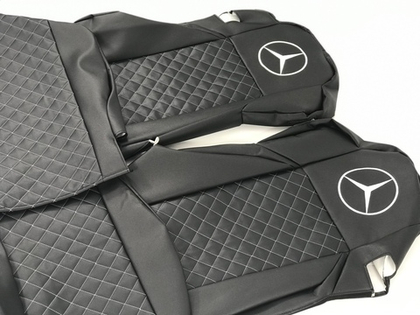 Чехлы кожаные стеганые вышивка вышивка MERCEDES MP4 от 2013- г. MR42 Польша