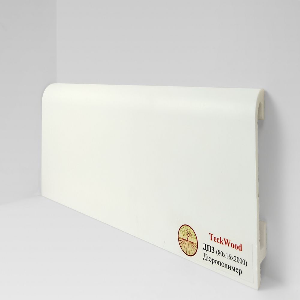 Плинтус напольный Teckwood Дюрополимер Белый ДП3