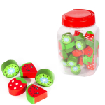 Ластик Alingar "Ягодное настроение" mix, синтетический каучук, фигурный, цвет ассорти, 30х30х10 мм, пластиковая банка