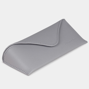 Футляр для очков Vision из кожи теленка, серого цвета