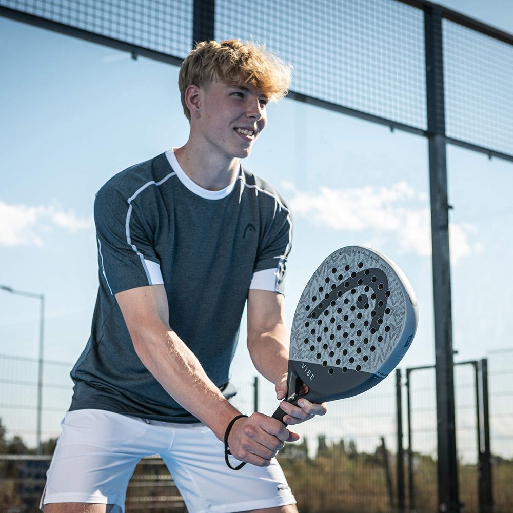 Ракетка для падела HEAD Vibe 2025, 226145, для начинающих, стекловолокно, черный