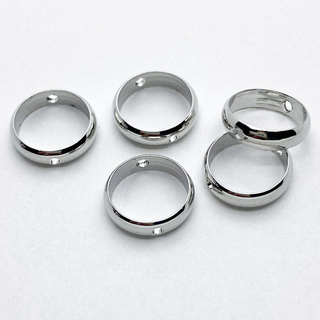 Коннектор-рамка, цвет родий, размер 9,5 мм, внутренний диаметр 8 мм, цена за 1 шт