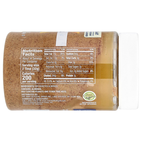 MaraNatha, миндальная паста, с кремовой текстурой, 454 г (16 унций)