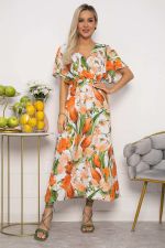 Платье Летнее настроение (оранжевое) П13726-7М LT Collection