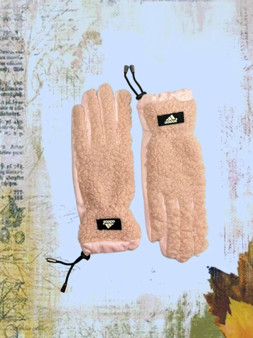 перчатки демисезонные теплые флисовые Adidas