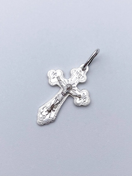 Крест из серебра/С алмазной огранкой