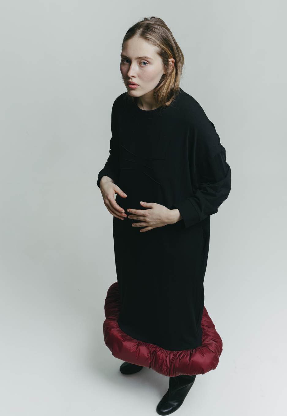 Платье Girls Thumbelina Dress with Long Sleeves, Short, Black and Rose