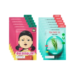 BRINGGREEN Tea Tree Cica 5pk & Young Hee Fresh Mask 2шт