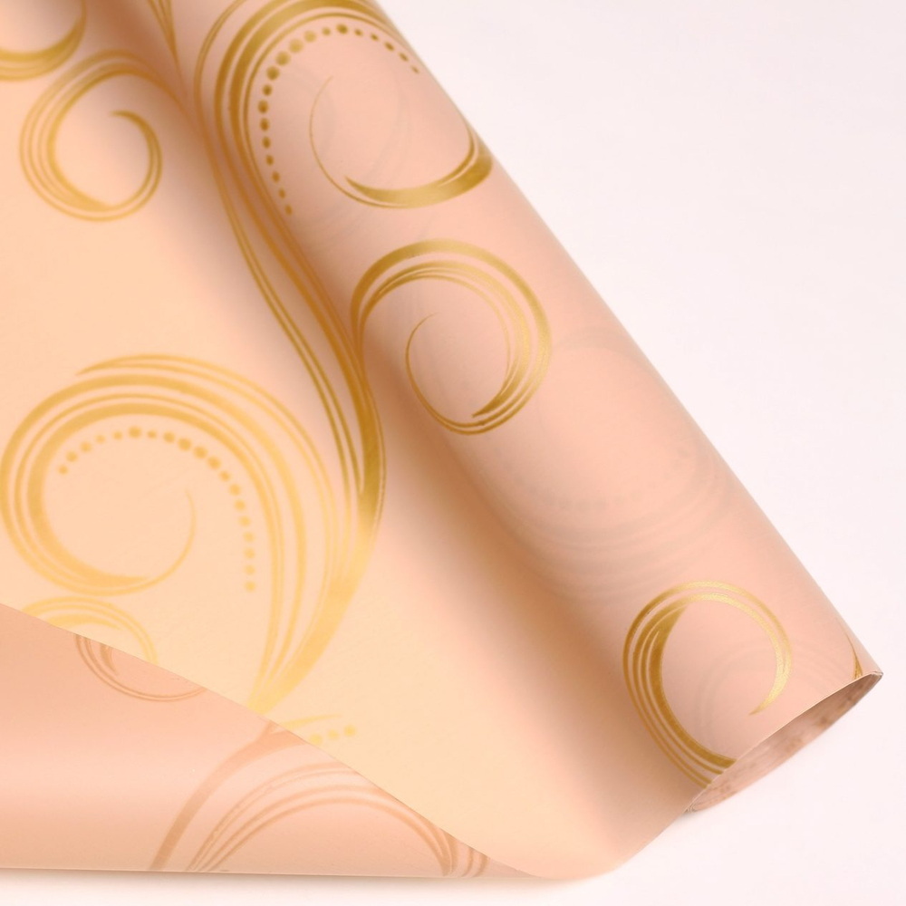 Пленка пудровая "Завитки"  (10м)