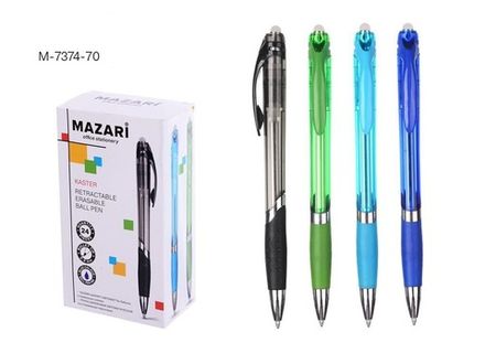 Ручка шариковая стираемая Mazari Kaster синяя, 0,8мм, 1шт.