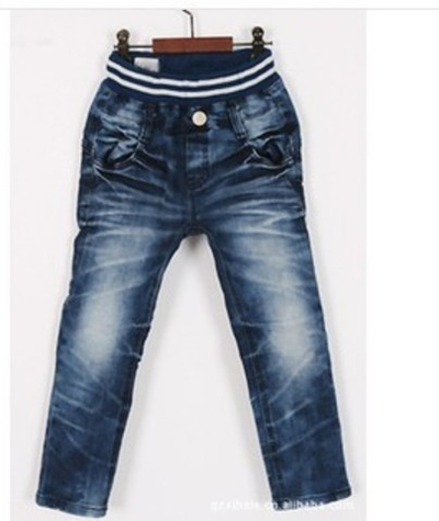 Джинсы детские утепленные с принтами американского флага задних карманов