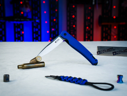 🏆Складной нож Hussar PGK (Cryo) StoneWash Blue