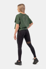 Футболка ORGANIC COTTON LOOSE FIT “THE MINIMALIST” CROP TOP 417 Зеленая