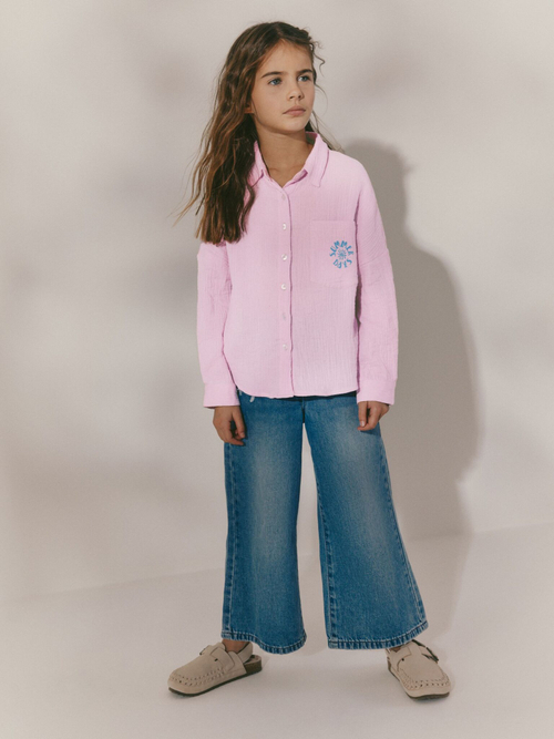 Рубашка для девочки Next AD6-054, Розовый