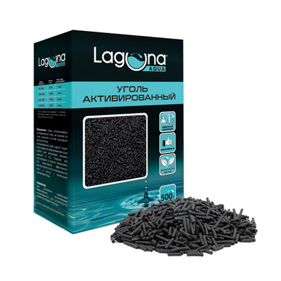 Уголь активированный, 500г, 120*70*170мм, Laguna AQUA