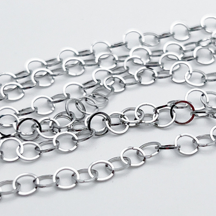 Цепочка, сталь, размер звена 5 мм, цена за 50 см