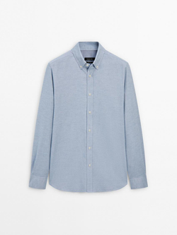 Massimo Dutti Рубашка из 100% хлопка, голубой