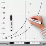 Маркер стираемый для белой доски на магните со стирателем, ЧЕРНЫЙ, 3 мм, STAFF "Manager", 152002