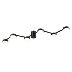 8187/6C COMFI LN26 249 черный, металл Люстра потолочная LED GX53 6*7W 220V SANATA