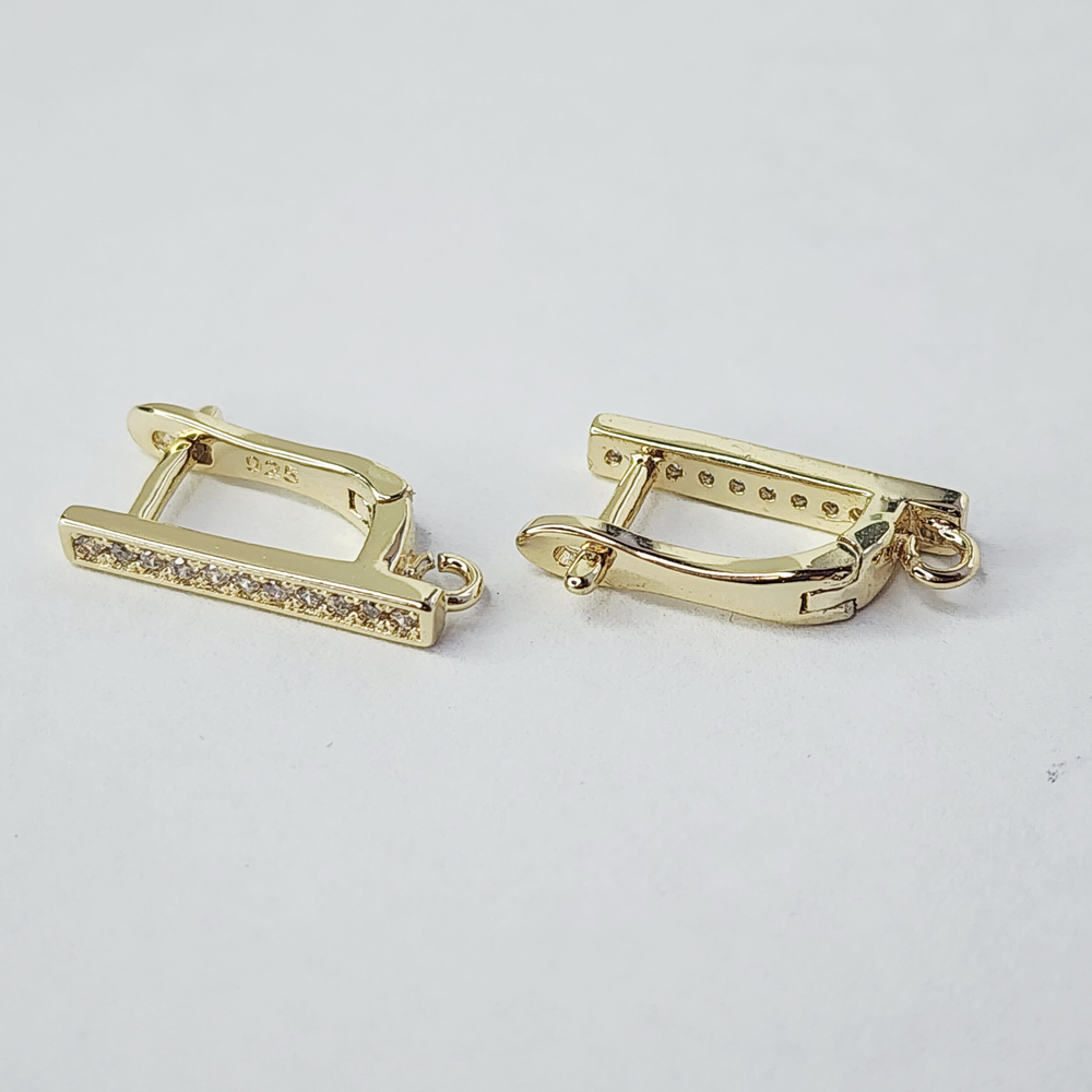 Ювелирные швензы, английский замок, позолота, люкс фурнитура