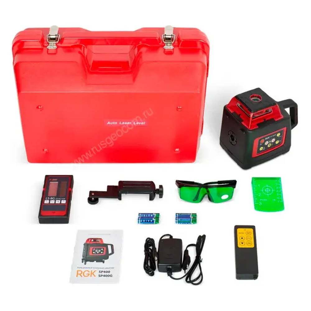 Ротационный нивелир RGK SP-400G с калибровкой 134573