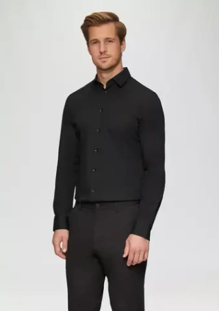 Классическая деловая рубашка из хлопка-стрейча s.Oliver Black Label