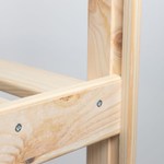 Стеллаж для рассады на подоконник деревянный 50 см, для игрушек и книг, в натуральной отделке