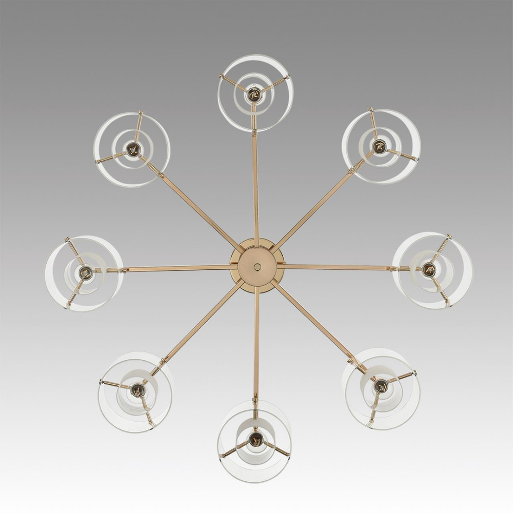 6587/8C MODERNI LN25 91 золото/прозрачный, металл/стекло Люстра потолочная E14 8*40W 220V VERDI