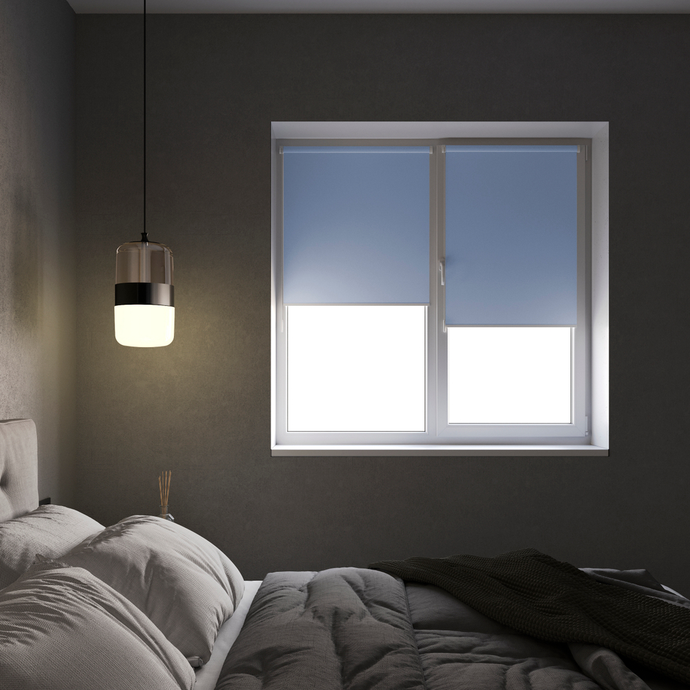 Штора рулонная Блэкаут Натали небесный