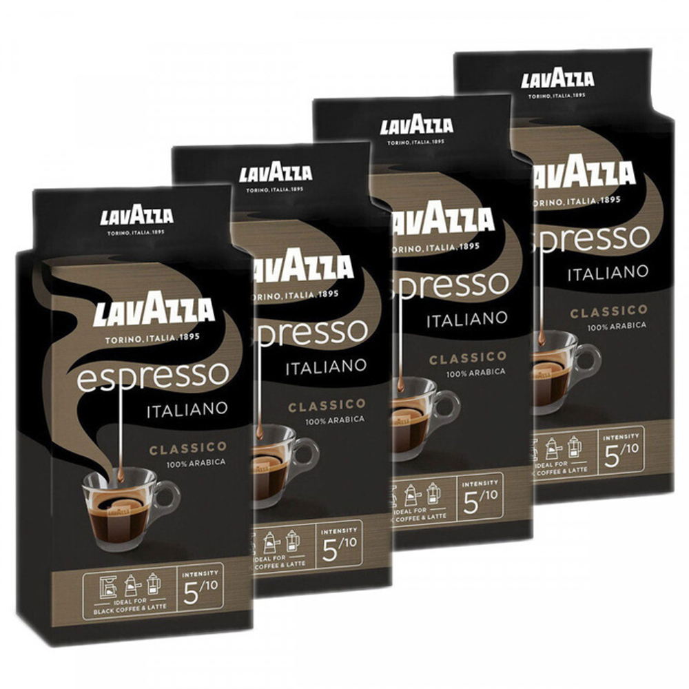 Кофе молотый LavAzza Caffe Espresso, 250 г в/у (Лавацца) х 4 шт