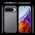 Чехол для Google Pixel 9 Pro XL черный с прозрачной матовой задней панелью WLONS