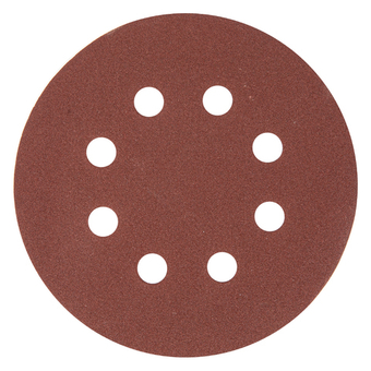 Круг абразивный на ворсовой подложке под "липучку", перфорированный, P 180, 125 мм, 5 шт Matrix