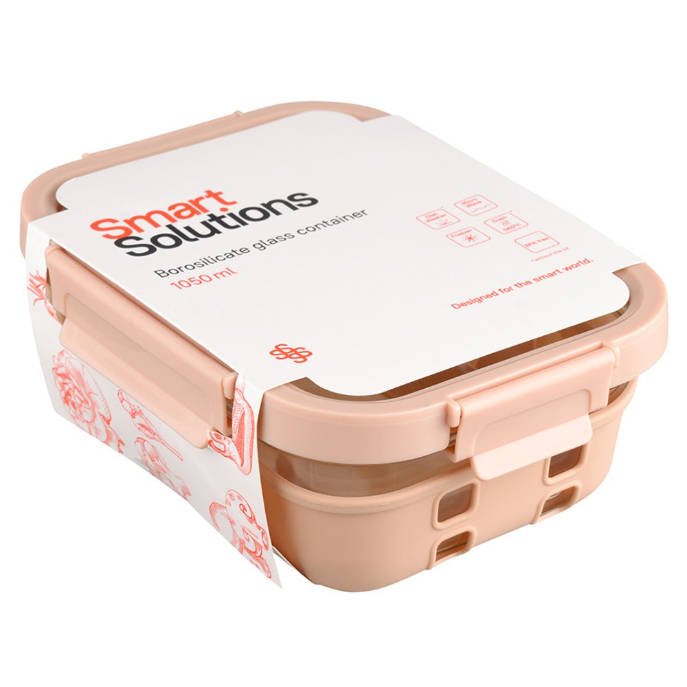 Контейнер для запекания, хранения и переноски продуктов в чехле, 1050 мл, бежевый