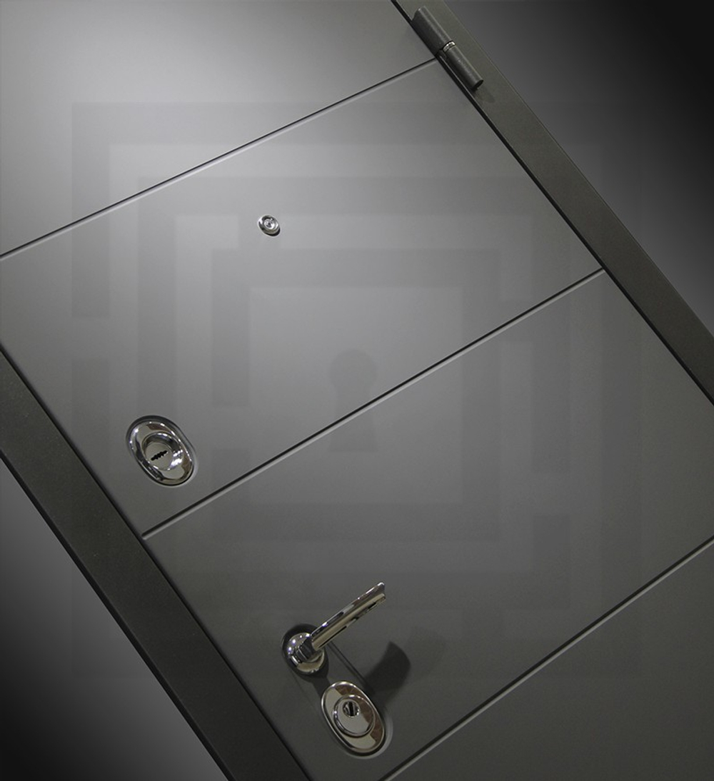 Входная металлическая дверь в квартиру Лабиринт ART (АРТ) графит 01 Беленый дуб Стекла черные