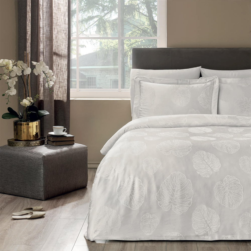 Постельное белье 2 спальное евро Tivolyo home Lidia кремовое