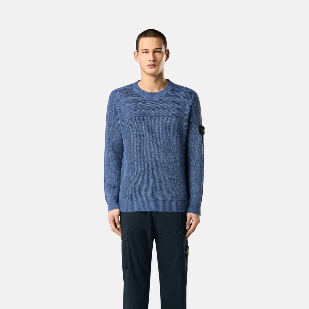 Stone Island Blue Crewneck Jumper