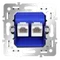 Механизм розетки компьютерной двойной RJ45+RJ45 кат.6, S70